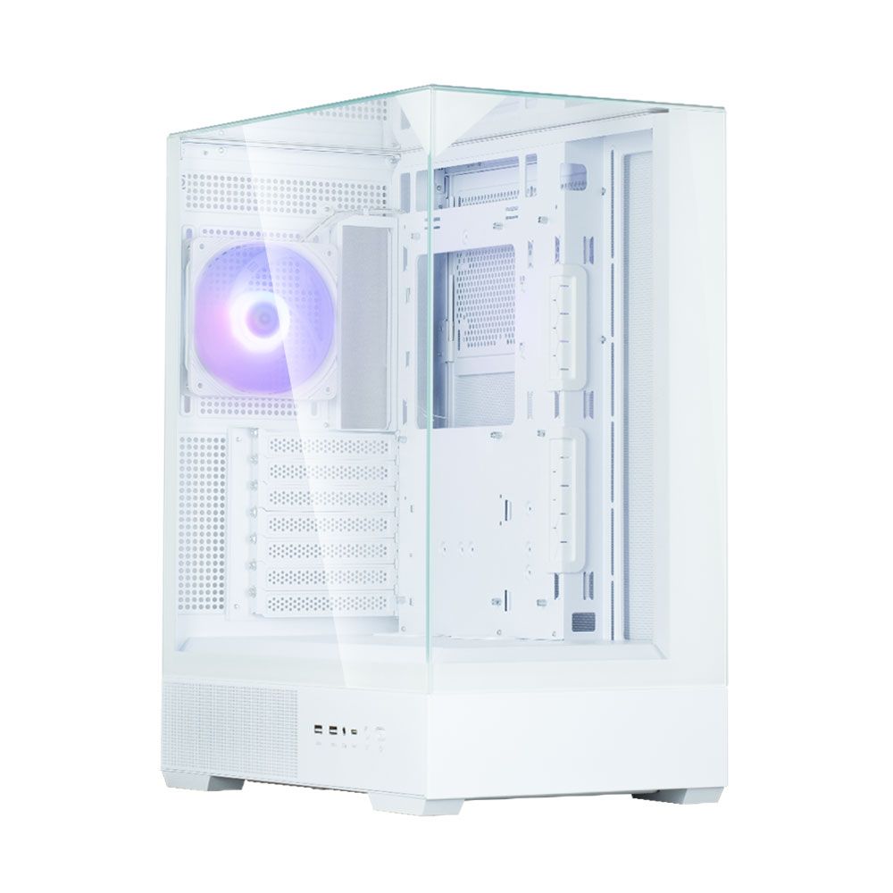 Ház Zalman P40 Prism RGB Tempered Glass White