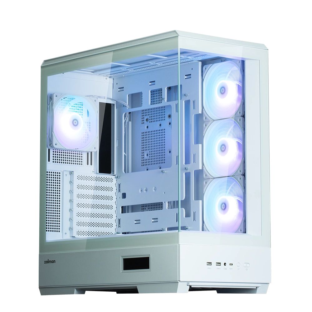 Ház Zalman P50 DS Tempered Glass White