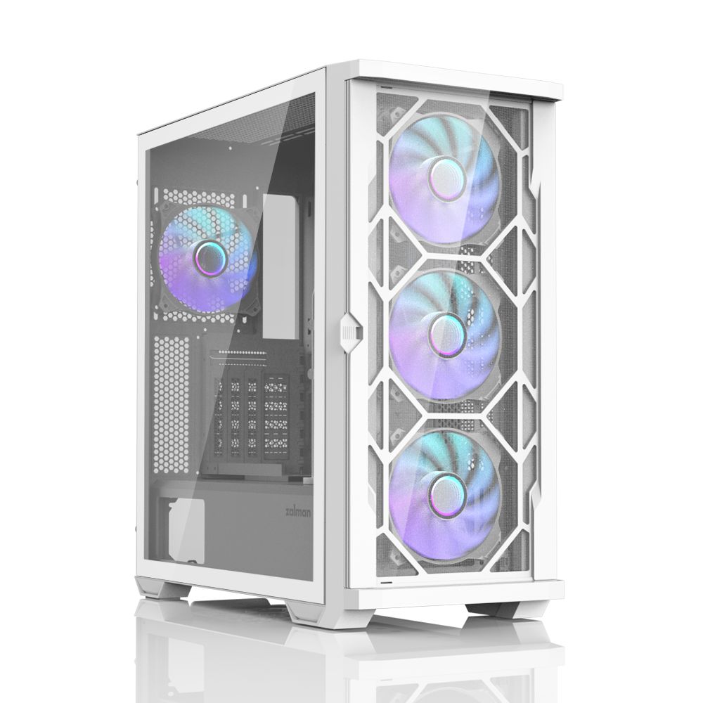 Ház Zalman Z10 Duo RGB Tempered Glass White