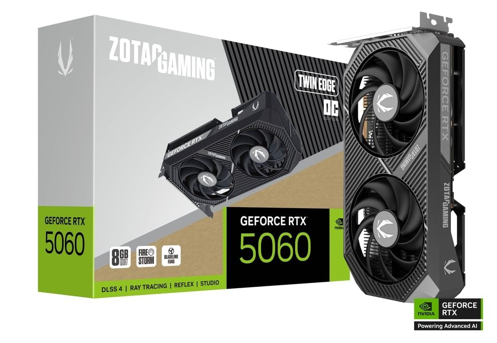 Videókártya Zotac GeForce RTX5060 8GB DDR7 Twin Edge OC