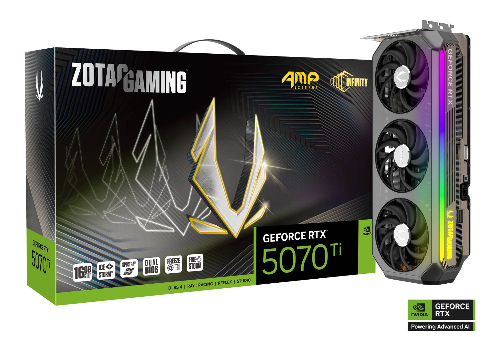 Videókártya Zotac GeForce RTX5070 Ti 16GB DDR7 AMP Extreme Infinity