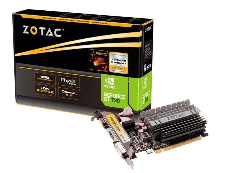 Videókártya Zotac GeForce GT 730 4GB DDR3 Zone Edition