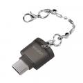 Kártyaolvasó Logilink USB-C to microSD as a key chain Card Reader Black
