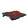 Notebook kiegészítő Promate  AirBase-3 Ergonomic Laptop Cooling Pad with Silent Fan Technology Black
