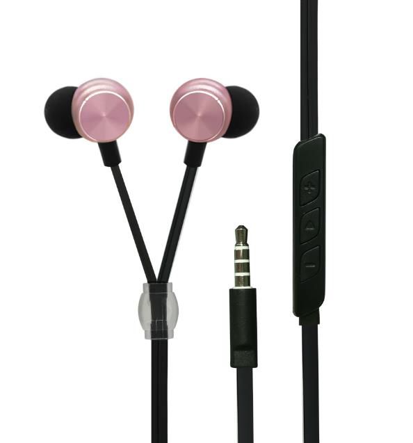 2GO Luxury Zipper-Style In-Ear Stereo Headset Black/Rose 2GO Luxury Zipper-Style In-Ear Stereo Headset Black/Rose
