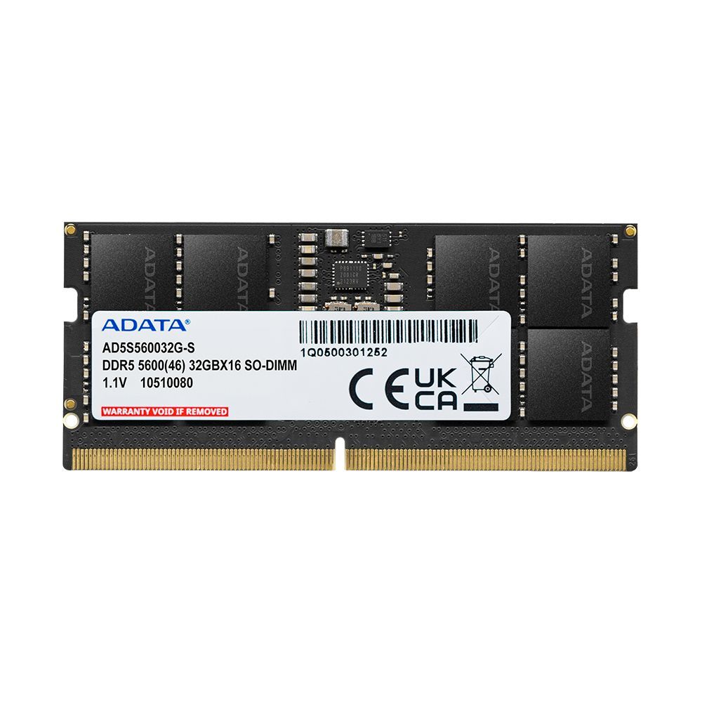 Memória (notebook) A-Data 64GB DDR5 5600MHz SODIMM Memória (notebook) A-Data 64GB DDR5 5600MHz SODIMM