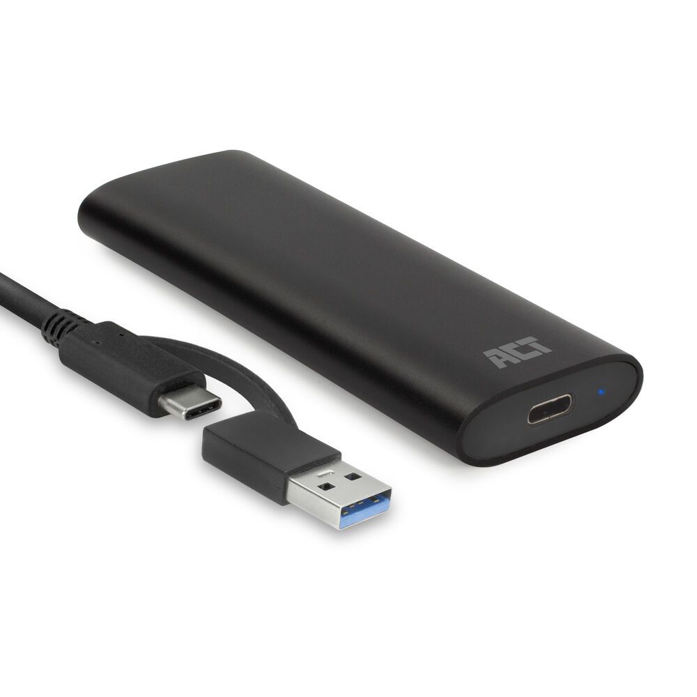 Mobilrack / Beépítő keret ACT AC1615 USB-C M.2 NVMe / PCIe SSD Enclosure tool-free Black