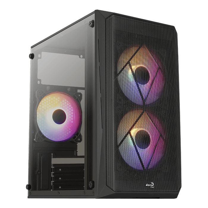 Ház Aerocool CS-107-A-BK-v2 Mesh FRGB Window Black