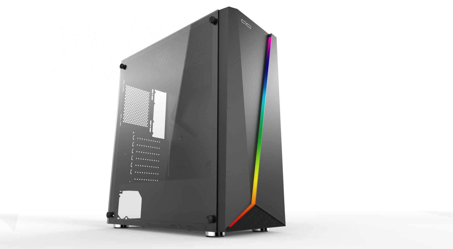 Ház AIO Lumina Gamer Tempered Glass Black