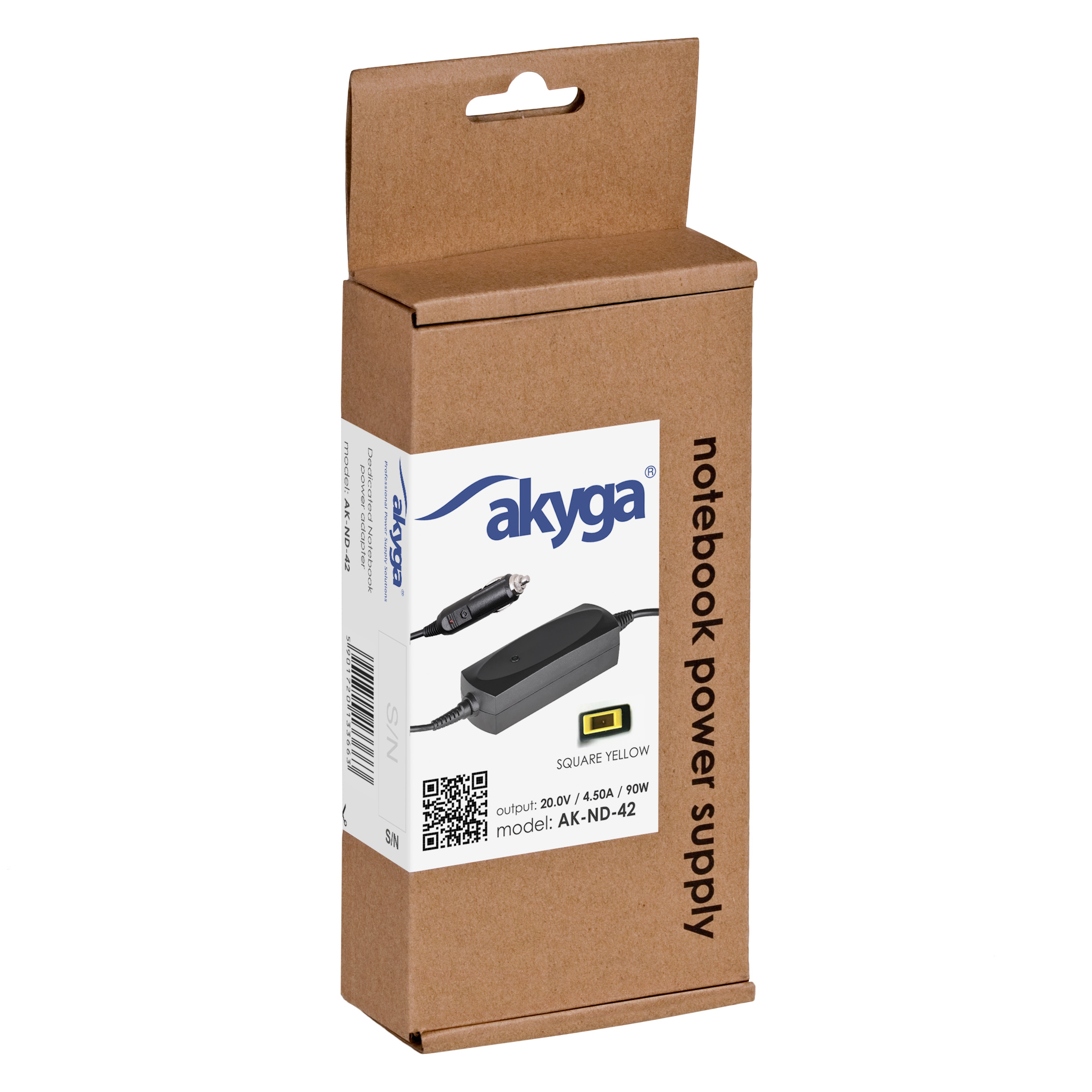 Notebook kiegészítő Akyga AK-ND-42 Adapter Lenovo 20V/4,5A 90W Notebook kiegészítő Akyga AK-ND-42 Adapter Lenovo 20V/4,5A 90W