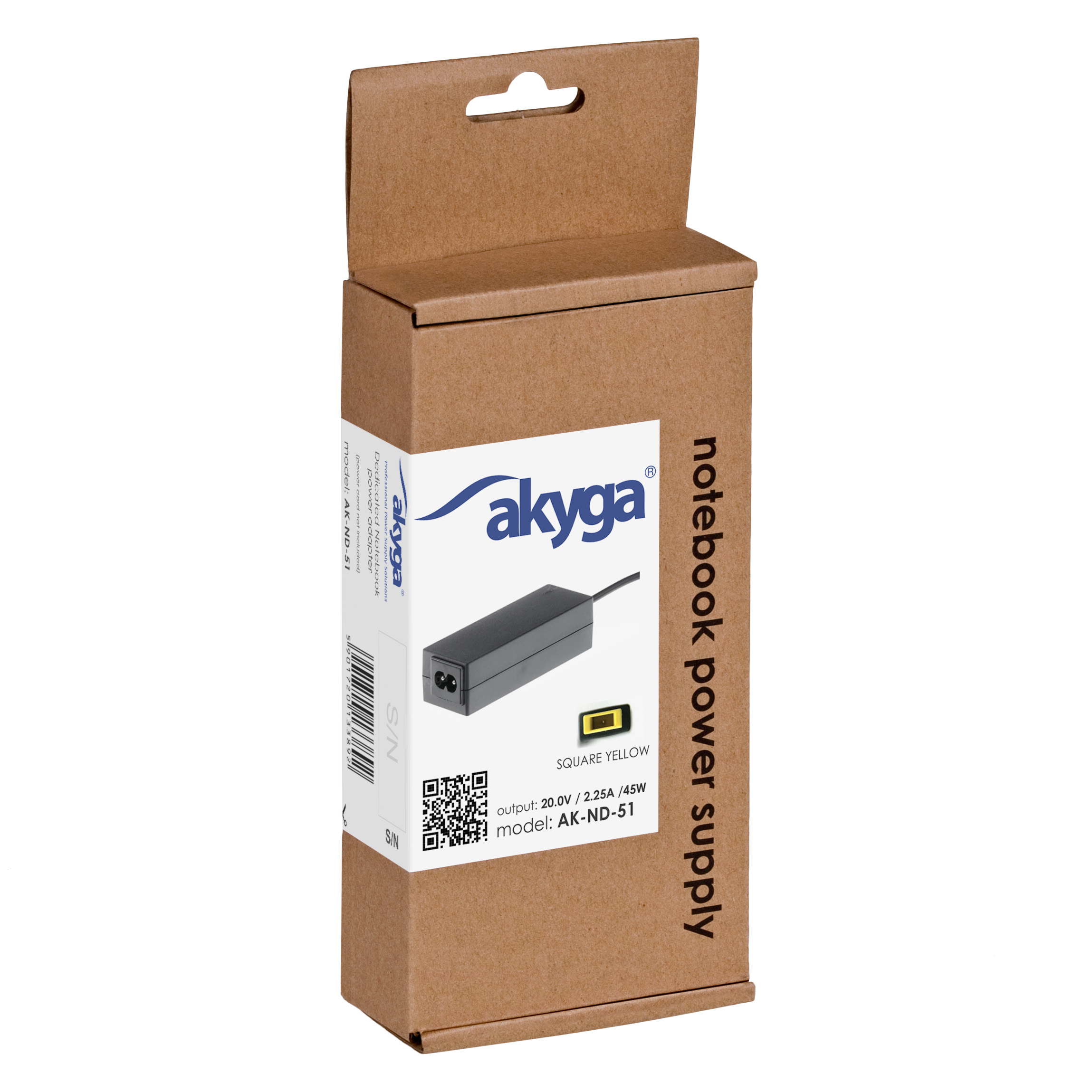 Notebook kiegészítő Akyga AK-ND-51 Adapter Lenovo 20V/2,25A 45W
