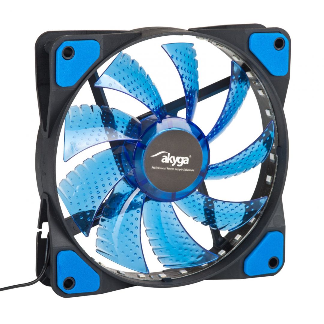 Ventilátorok, Hűtők, Előlapi panelek Akyga AW-12E-BL System Fan 12cm Blue LED Ventilátorok, Hűtők, Előlapi panelek Akyga AW-12E-BL System Fan 12cm Blue LED