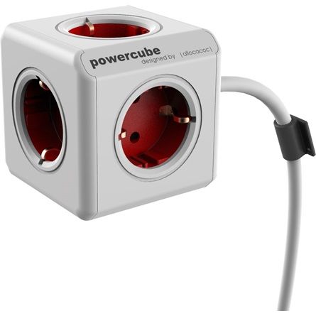 Elosztó Allocacoc PowerCube Extended Hálózati Elosztó 5DIN 1,5m Boston Red Elosztó Allocacoc PowerCube Extended Hálózati Elosztó 5DIN 1,5m Boston Red