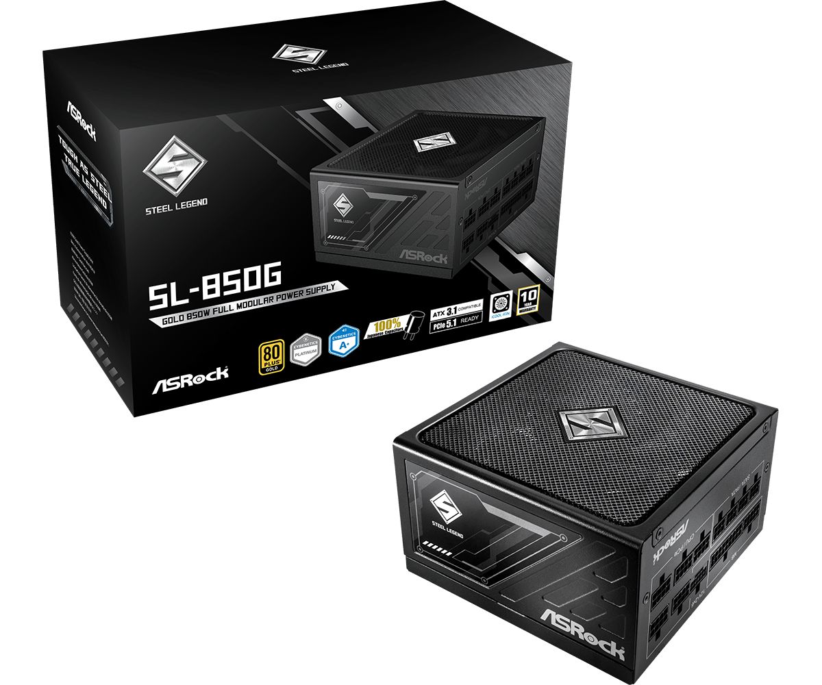 Tápegység ASRock 850W 80+ Gold Steel Legend SL-850G Tápegység ASRock 850W 80+ Gold Steel Legend SL-850G