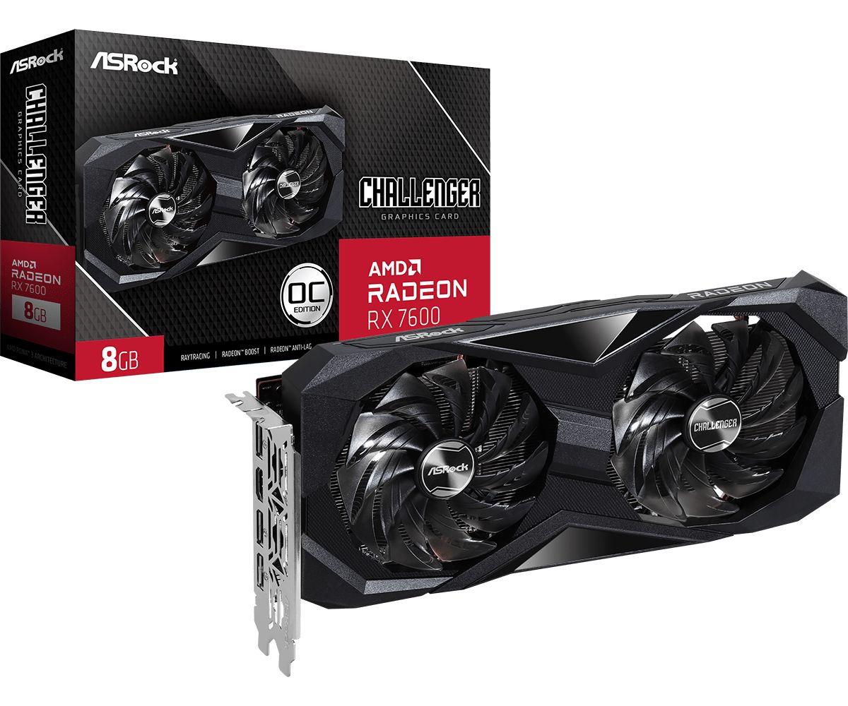 Videókártya ASRock Radeon RX7600 Challenger 8GB OC Videókártya ASRock Radeon RX7600 Challenger 8GB OC