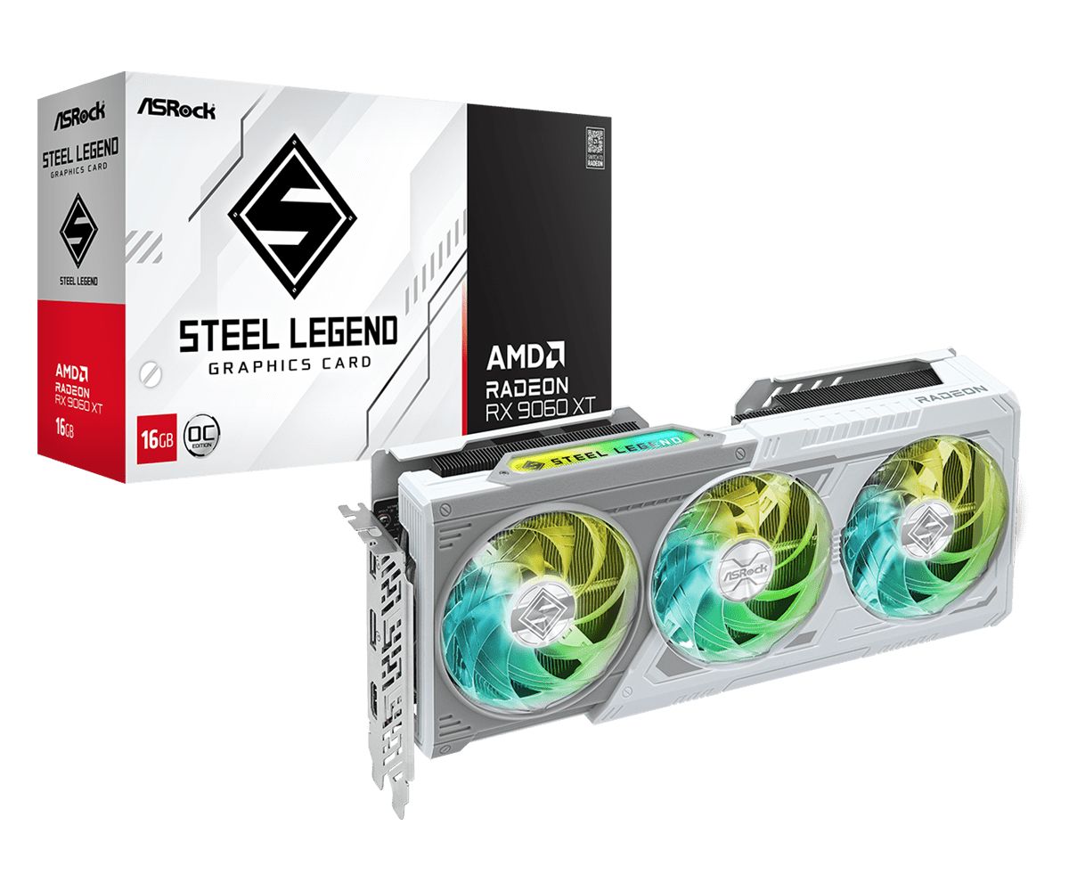 Videókártya ASRock RX9060 XT Steel Legend 16GB OC