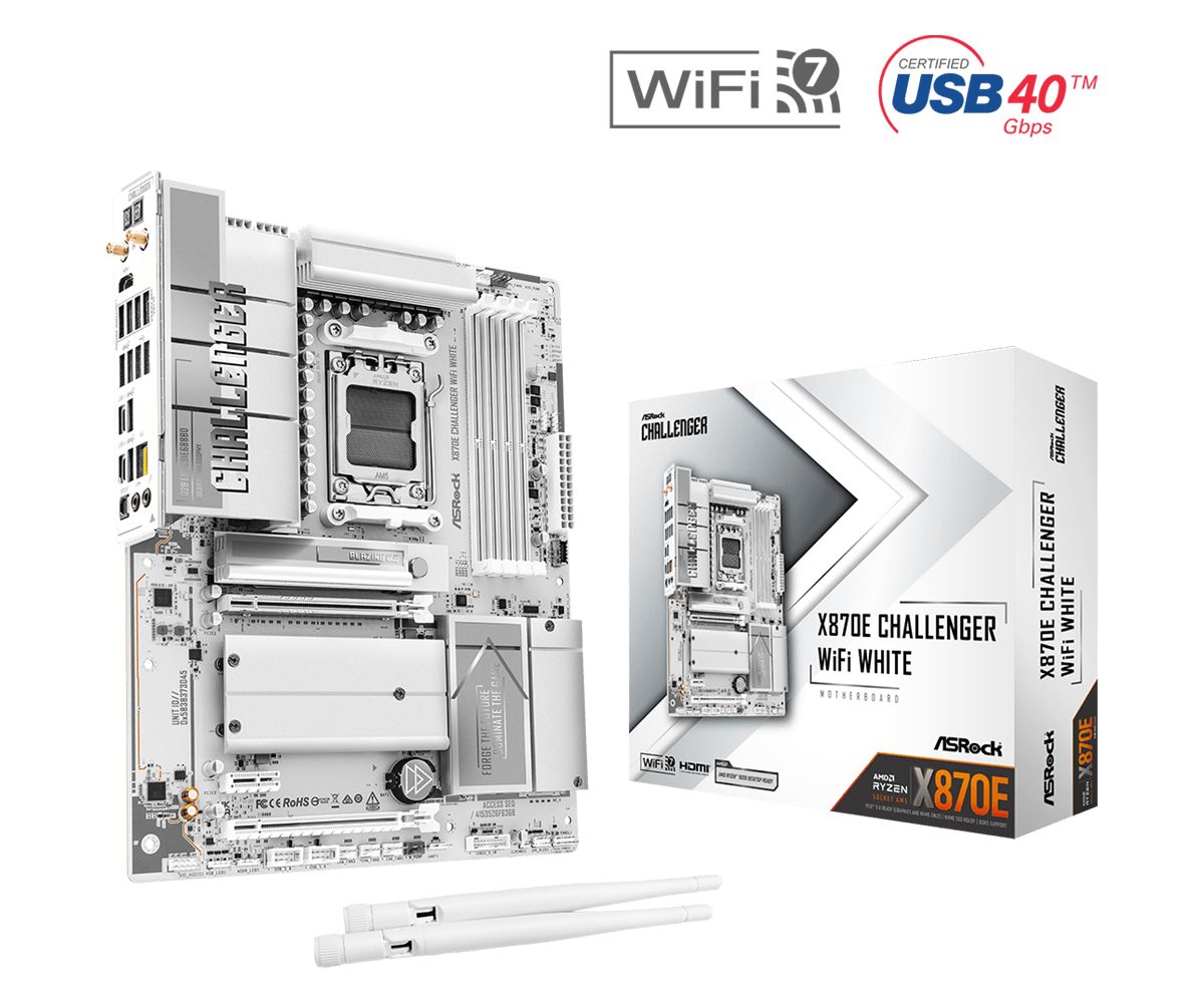 Alaplap ASRock X870E CHALLENGER WIFI WHITE