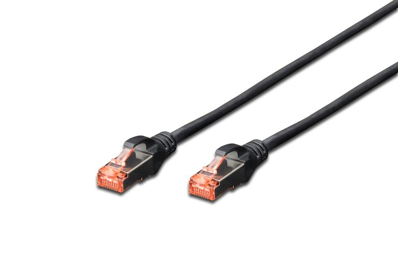Hálózati kábelek Digitus CAT6 S-FTP Patch Cable 2m Black Hálózati kábelek Digitus CAT6 S-FTP Patch Cable 2m Black