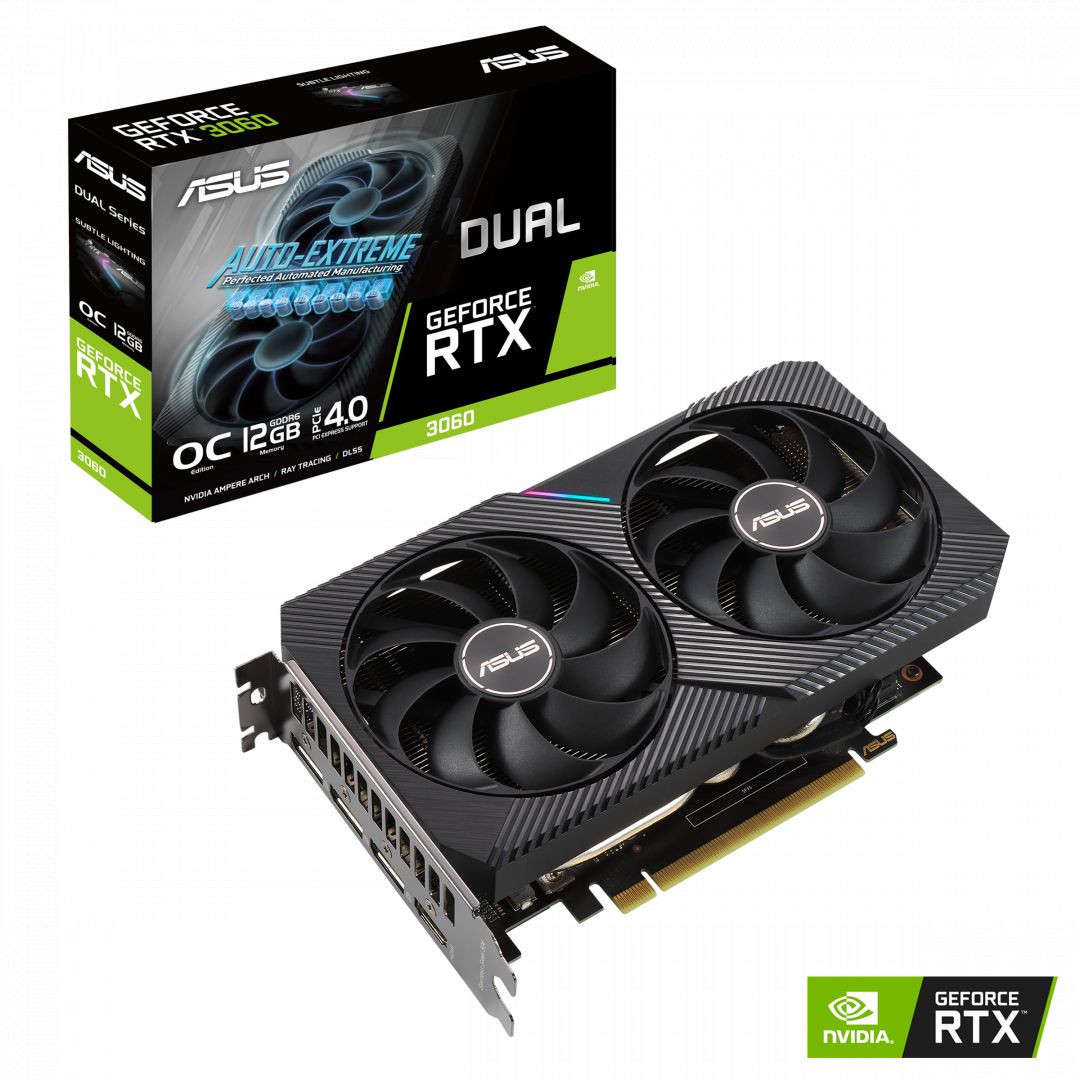 Videókártya Asus DUAL-RTX3060-O12G-V2 (LHR) Videókártya Asus DUAL-RTX3060-O12G-V2 (LHR)