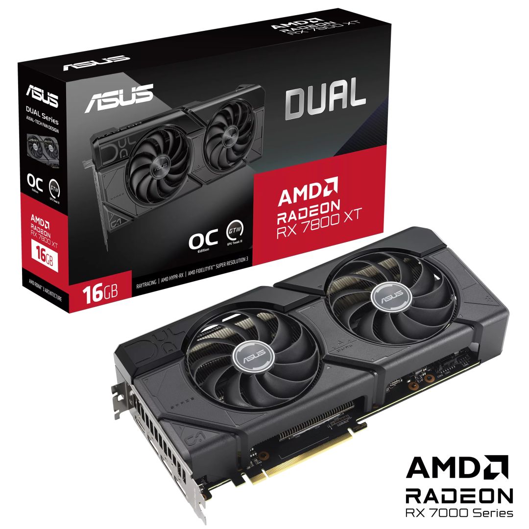 Videókártya Asus DUAL-RX7800XT-O16G