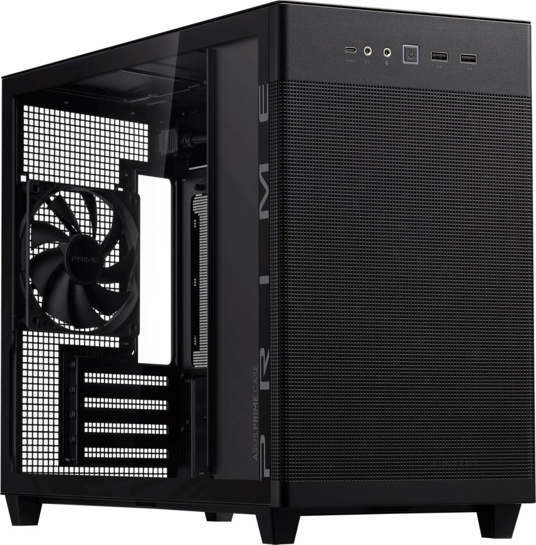 Ház Asus Prime AP201 Tempered Glass Black
