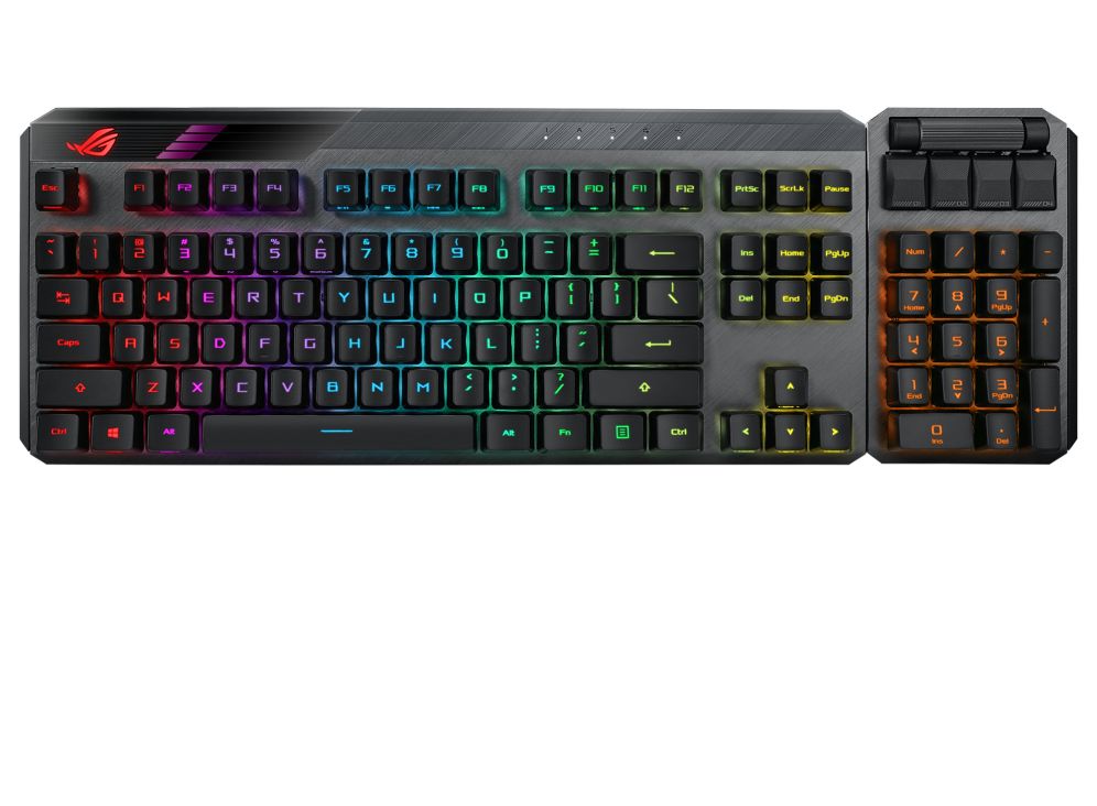 Billentyűzet Asus ROG Claymore II Gaming RX Red Mechanical Keyboard Black HU Billentyűzet Asus ROG Claymore II Gaming RX Red Mechanical Keyboard Black HU
