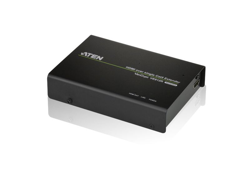 Hálózati eszközök ATEN VE812R HDMI HDBaseT Receiver (4K@100m) (HDBaseT Class A) Black Hálózati eszközök ATEN VE812R HDMI HDBaseT Receiver (4K@100m) (HDBaseT Class A) Black