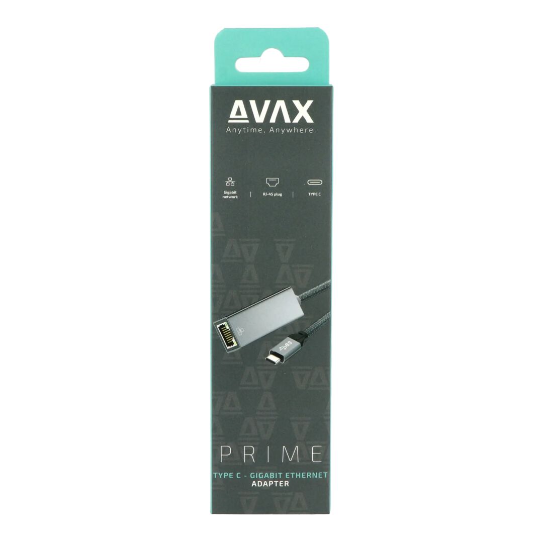 Hálókártya Avax AD900 PRIME Type C 3.2 Gigabit Ethernet adapter Hálókártya Avax AD900 PRIME Type C 3.2 Gigabit Ethernet adapter