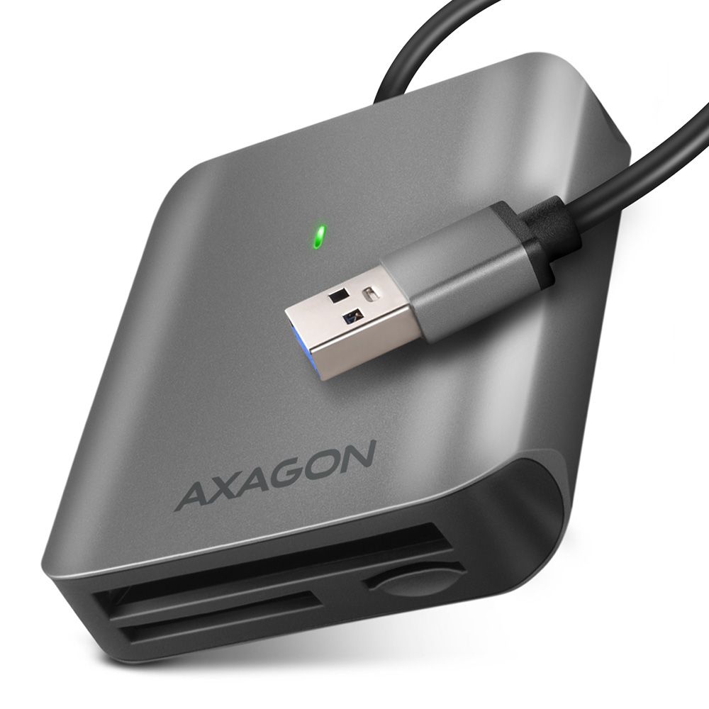 Kártyaolvasó AXAGON CRE-S3 SUPERSPEED USB-A UHS-II Card Reader Black