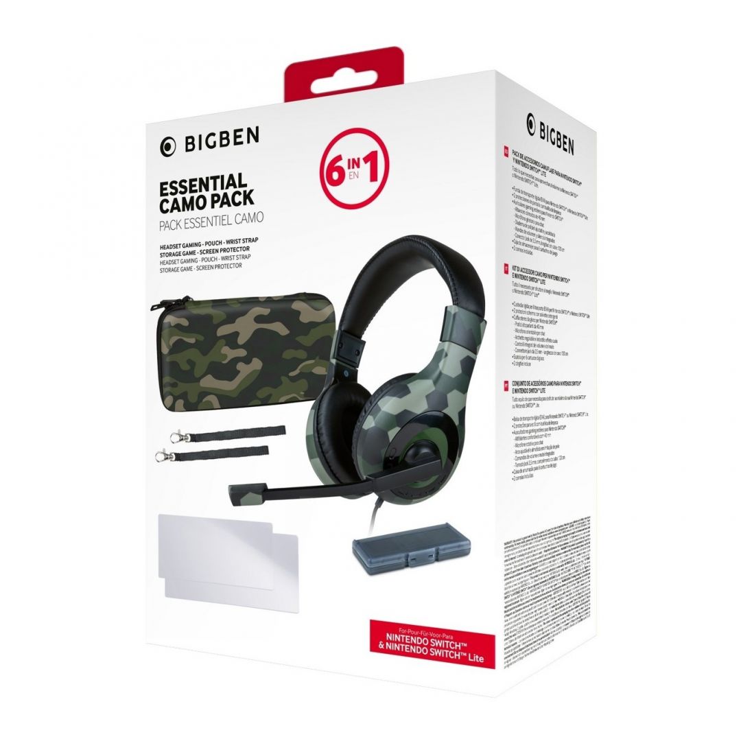 Bigben Interactive Nintendo Switch 6in1 Essential Pack Camo Bigben Interactive Nintendo Switch 6in1 Essential Pack Camo