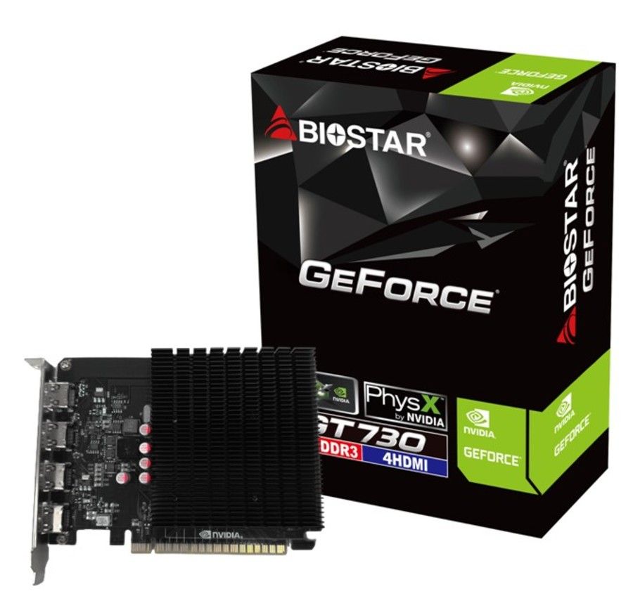 Videókártya Biostar GeForce GT730 4GB DDR3 Videókártya Biostar GeForce GT730 4GB DDR3