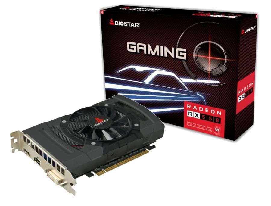 Videókártya Biostar Radeon RX550 4GB DDR5 Videókártya Biostar Radeon RX550 4GB DDR5
