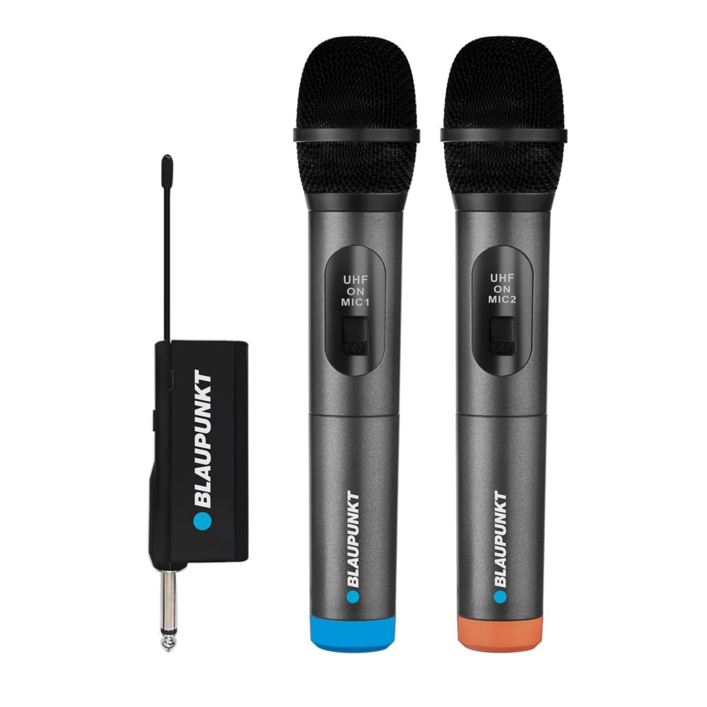 Blaupunkt WM60UDB Dual wireless UHF microphone Black