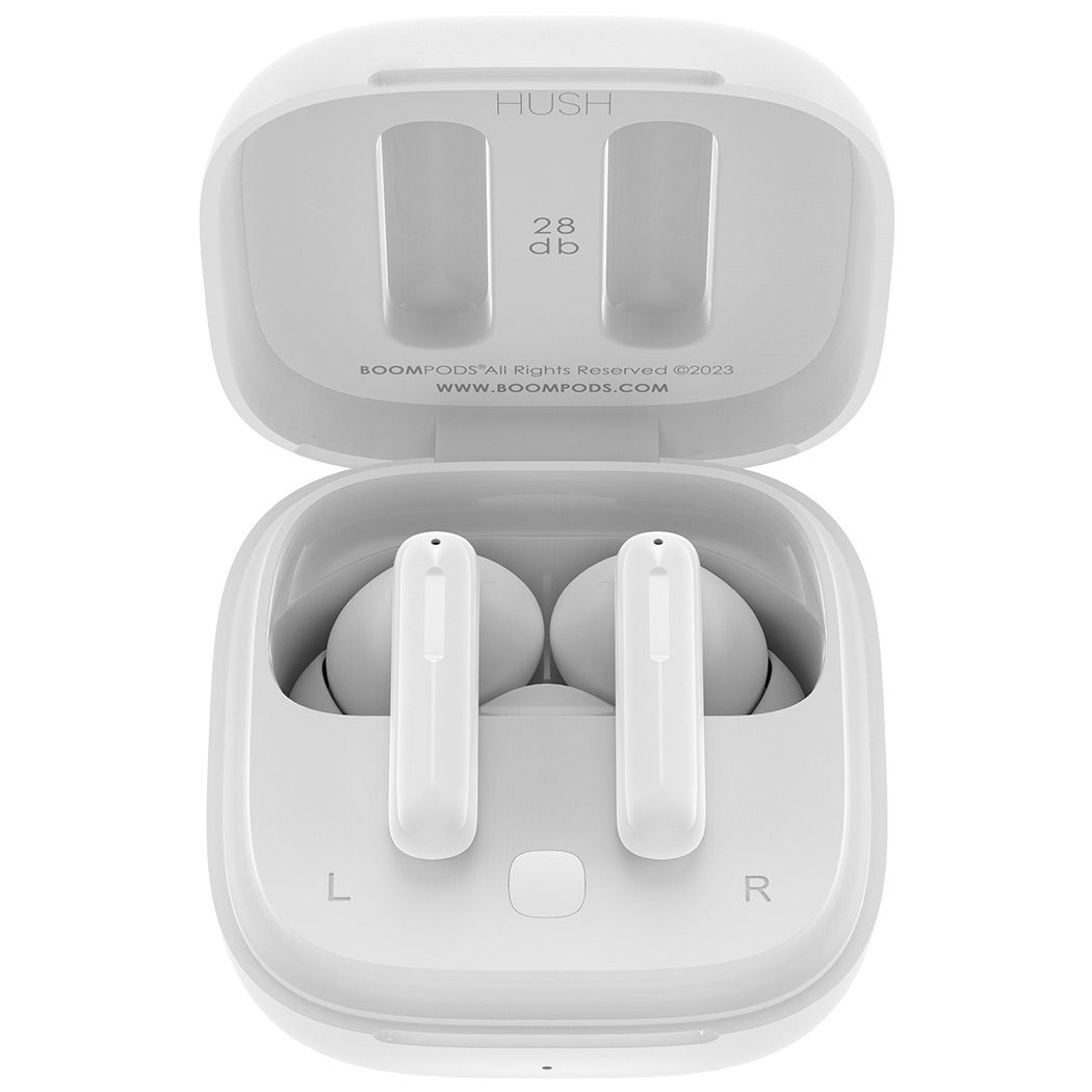 Boompods Bassline Hush Bluetooth Headset White Boompods Bassline Hush Bluetooth Headset White