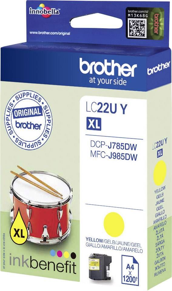 Brother LC22UY Yellow tintapatron Brother LC22UY Yellow tintapatron