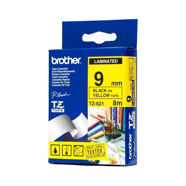 Brother P-touch TZe-621 szalag 9mm yellow Brother P-touch TZe-621 szalag 9mm yellow