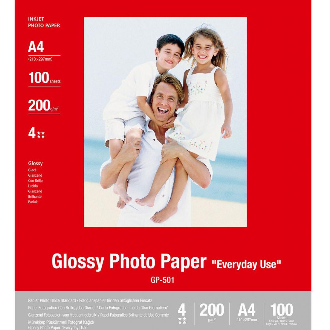 Fotópapír Canon GP-501 200g A4 100db Fényes Fotópapír Fotópapír Canon GP-501 200g A4 100db Fényes Fotópapír