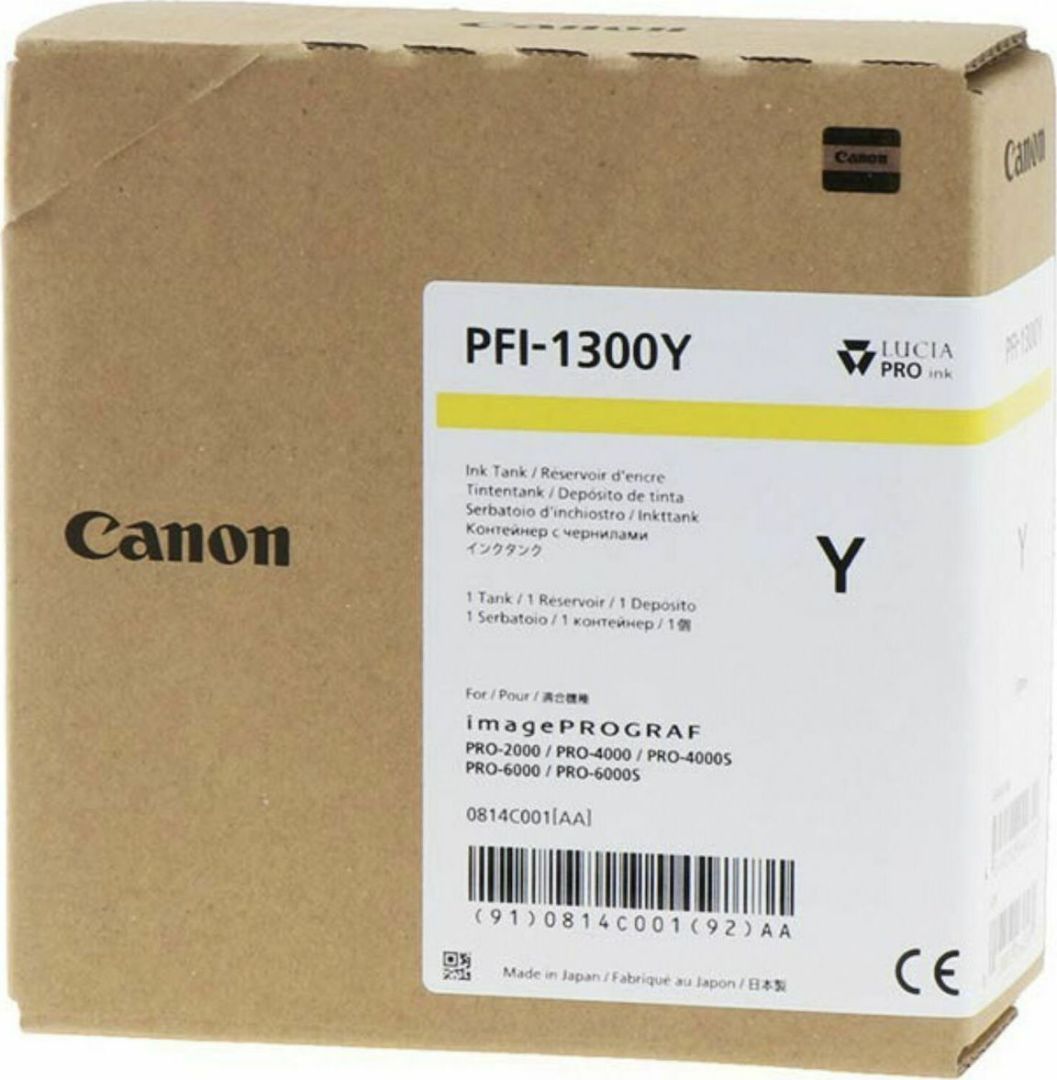 Canon PFI-1300 Yellow tintapatron Canon PFI-1300 Yellow tintapatron