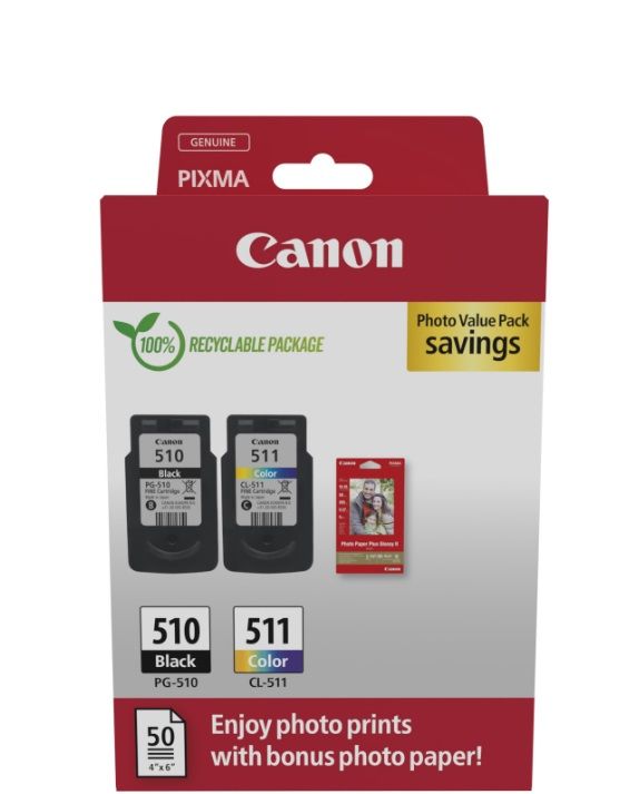 Canon PG-510B/CL511 Multipack tintapatron + fotópapír Canon PG-510B/CL511 Multipack tintapatron + fotópapír