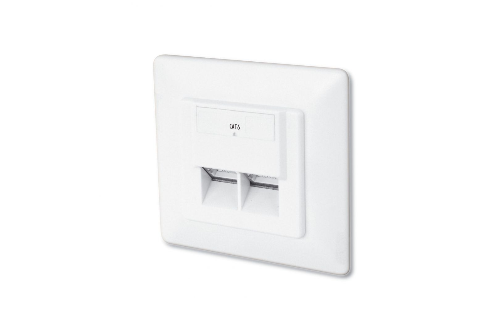 Hálózati eszközök Digitus CAT 6 wall outlet, shielded, 2x RJ45