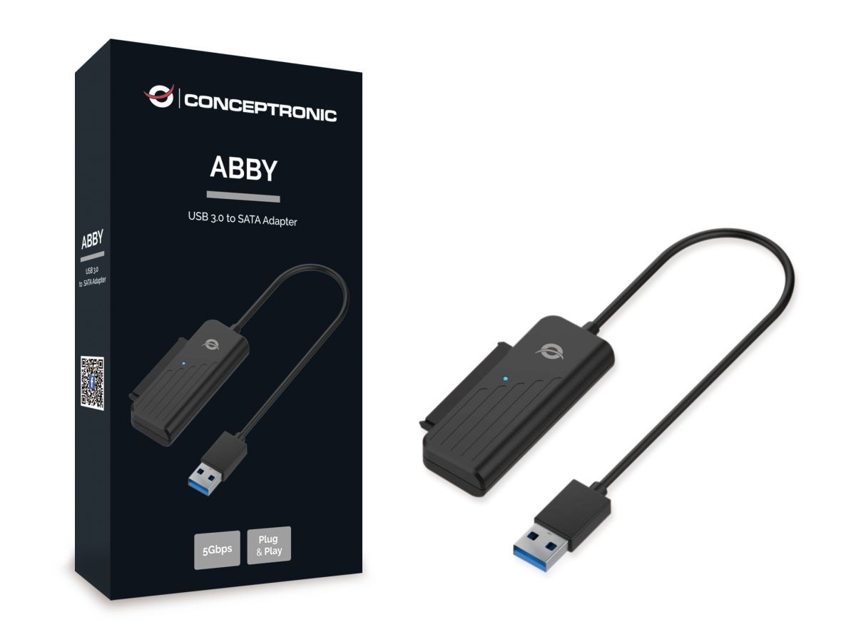 Mobilrack / Beépítő keret Conceptronic ABBY01B USB3.0 to SATA Adapter Mobilrack / Beépítő keret Conceptronic ABBY01B USB3.0 to SATA Adapter