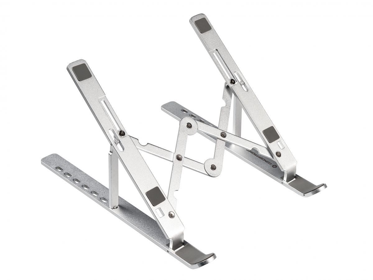 Notebook kiegészítő Conceptronic THANA04S ERGO Foldable Aluminum Laptop Cooling Stand Silver Notebook kiegészítő Conceptronic THANA04S ERGO Foldable Aluminum Laptop Cooling Stand Silver