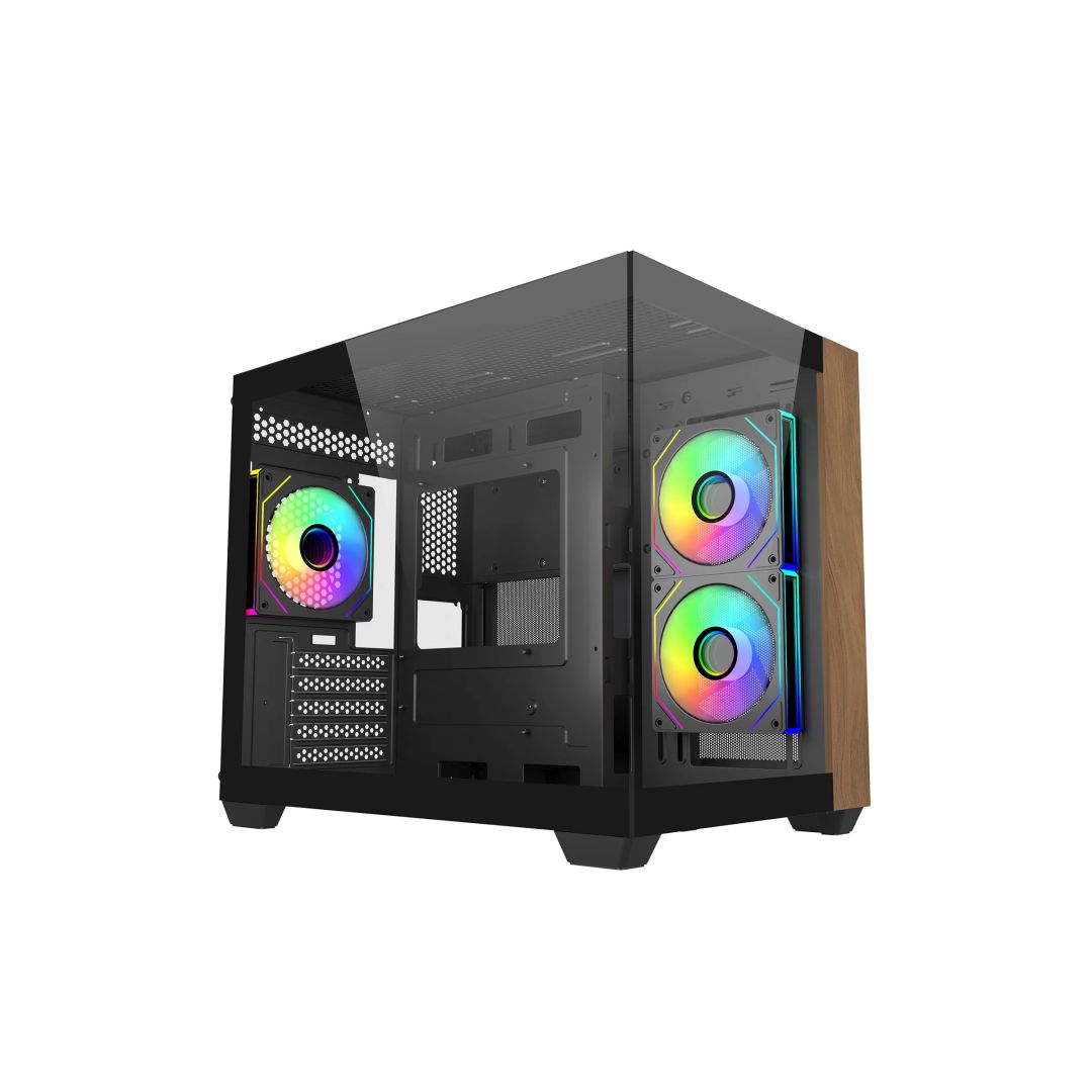Ház Cooler Master Elite 481 Wood Tempered Glass Black Ház Cooler Master Elite 481 Wood Tempered Glass Black