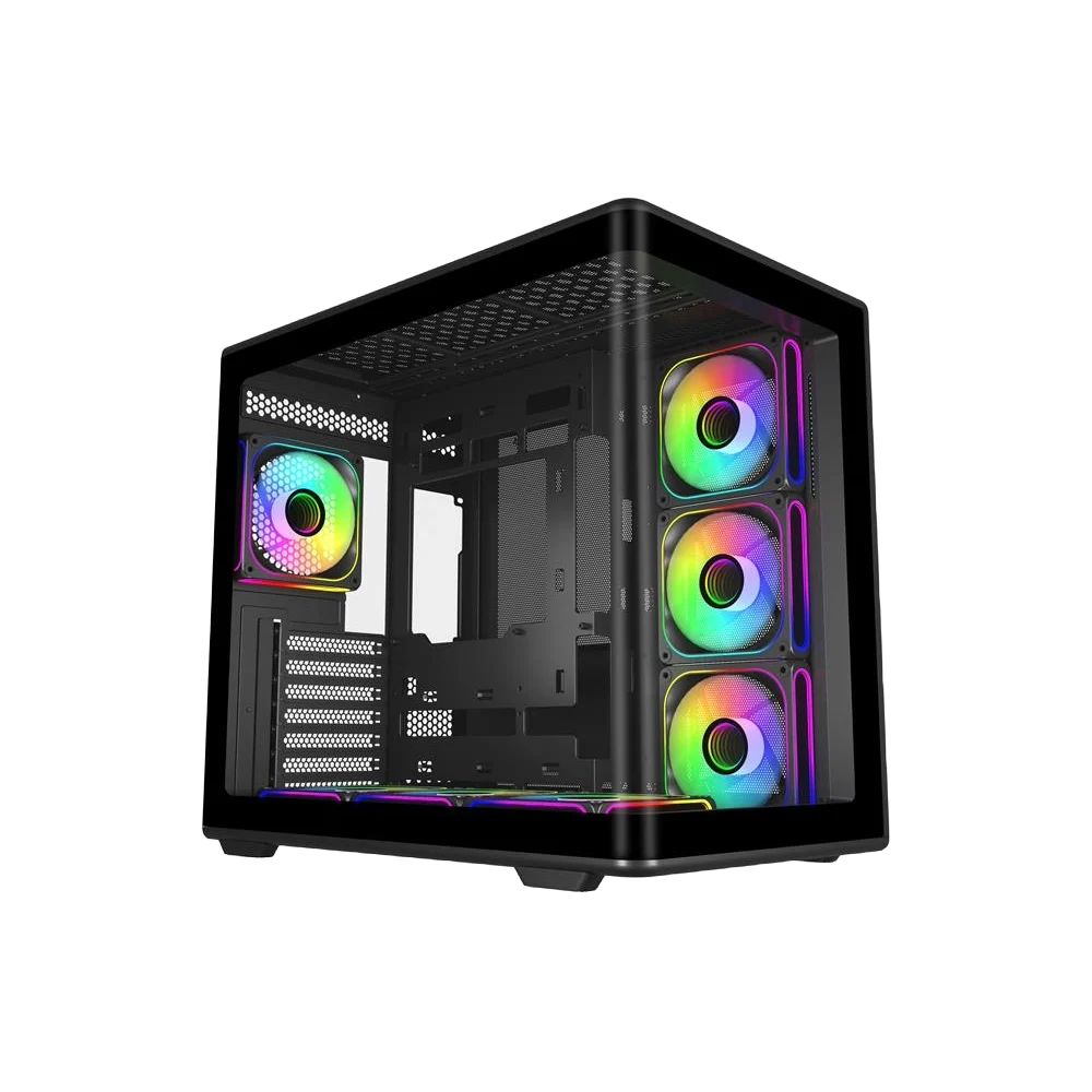 Ház Cooler Master Elite 600 Tempered Glass Black
