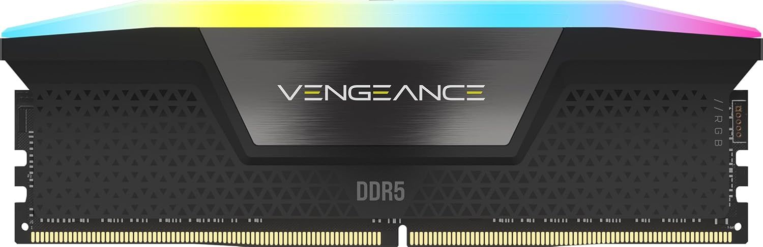 Memória Corsair 16GB DDR5 5600MHz Vengeance RGB Black Memória Corsair 16GB DDR5 5600MHz Vengeance RGB Black