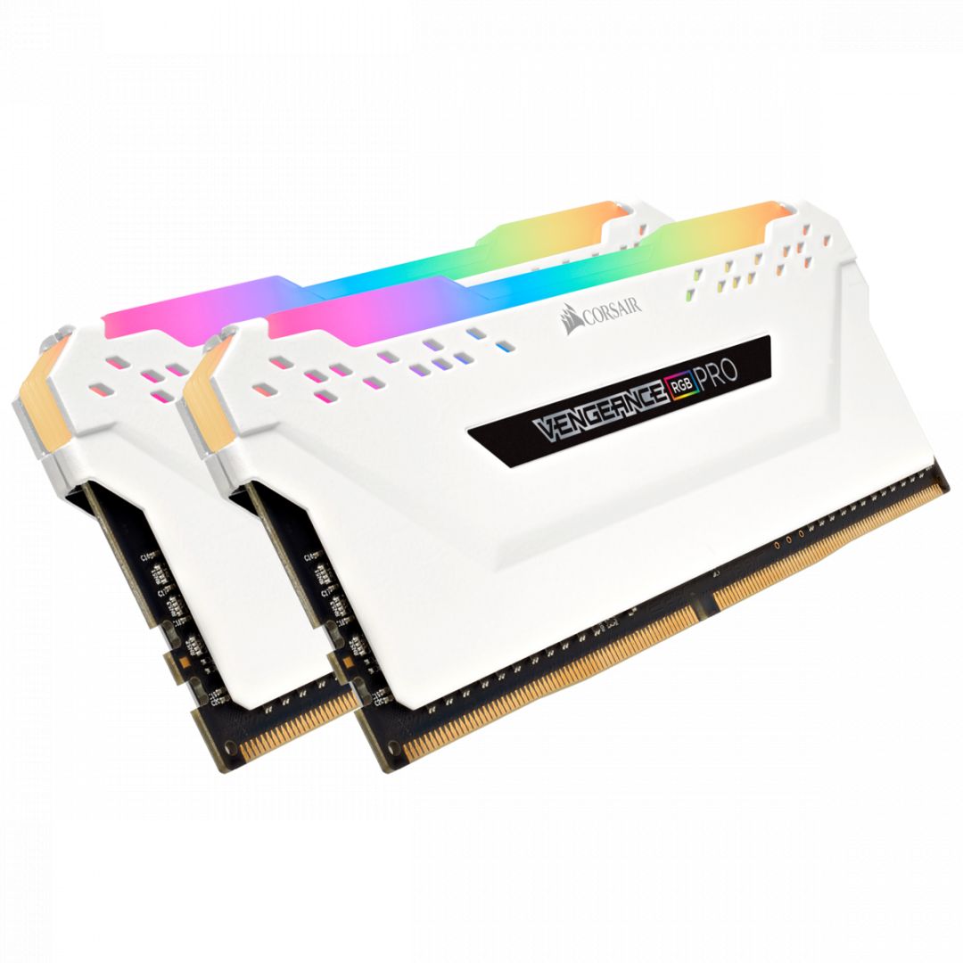 Memória Corsair 32GB DDR4 2666MHz Kit(2x16GB) Vengeance RGB Pro White