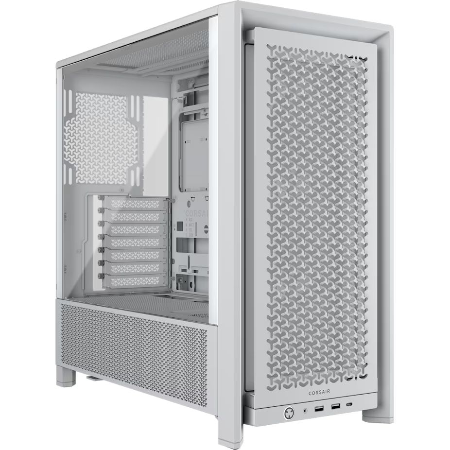 Ház Corsair Frame 4000D RS Tempered Glass White