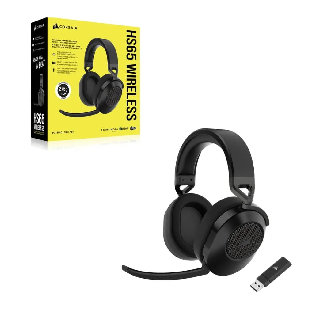 Corsair HS65 v2 Wireless Bluetooth Gaming Headset Carbon Corsair HS65 v2 Wireless Bluetooth Gaming Headset Carbon