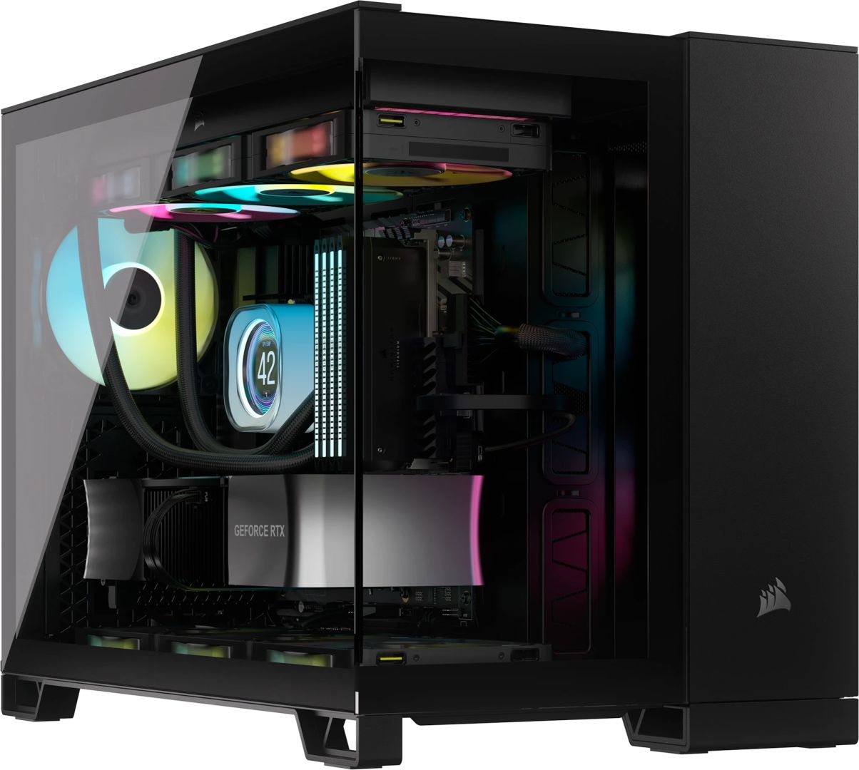 Ház Corsair iCUE LINK 2500X RGB Micro ATX Dual Chamber Tempered Glass Black Ház Corsair iCUE LINK 2500X RGB Micro ATX Dual Chamber Tempered Glass Black