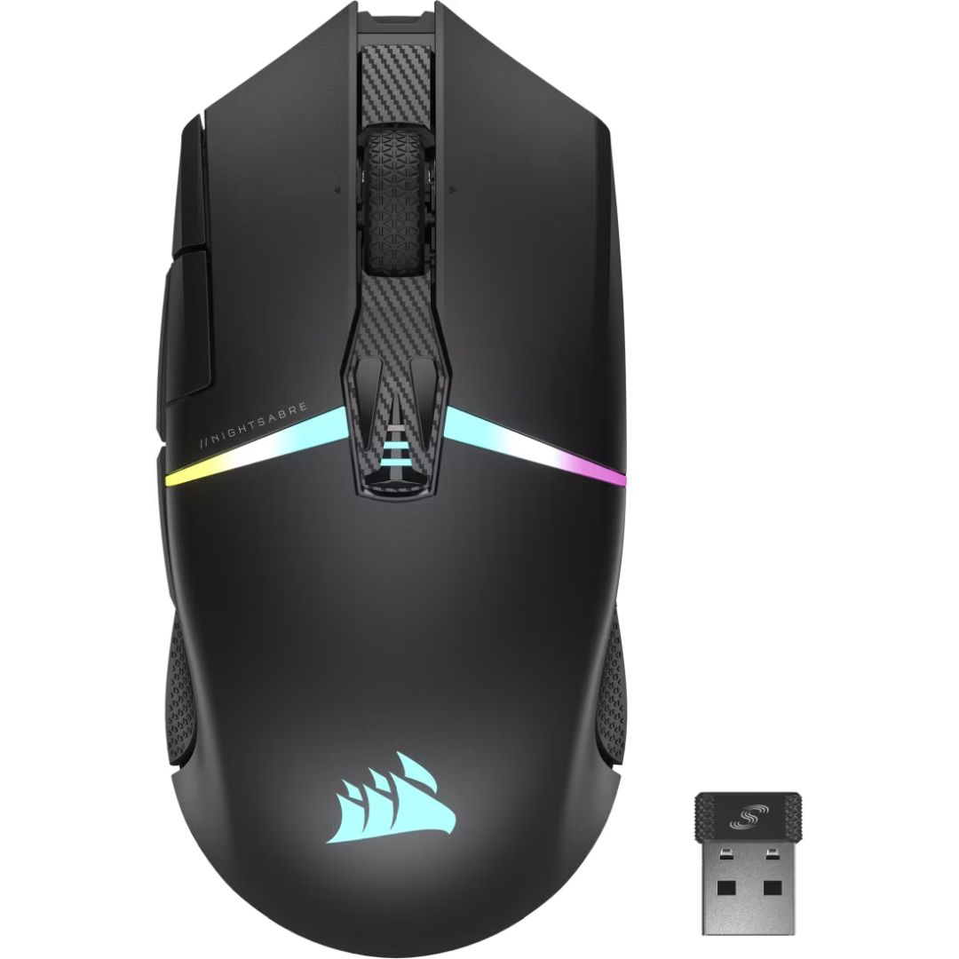 Corsair Nightsabre Wireless RGB Gaming Mouse Black Corsair Nightsabre Wireless RGB Gaming Mouse Black